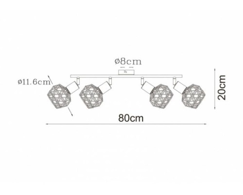 Спот Sospiro A6141PL-4WH Arte Lamp