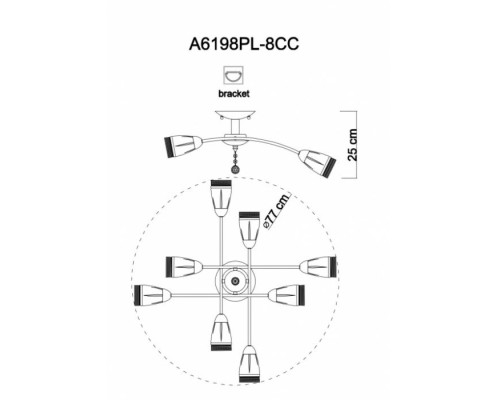 Потолочная люстра Giulia A6198PL-8CC Arte Lamp