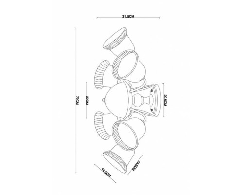 Потолочная люстра Campanula A6306PL-8WG Arte Lamp