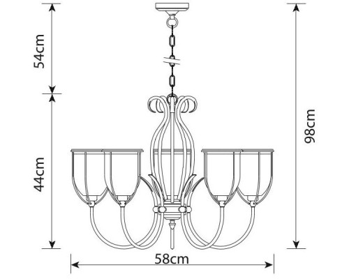 Подвесная люстра Salvador A6351LM-5AB Arte Lamp