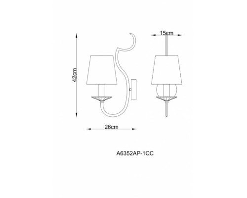 Бра Andrea A6352AP-1CC Arte Lamp