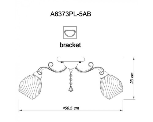 Потолочная люстра Magdalena A6373PL-5AB Arte Lamp