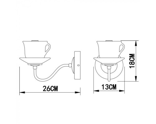 Бра Servizio A6483AP-1WH Arte Lamp