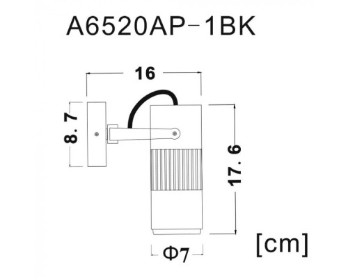 Спот Linea A6520AP-1BK Arte Lamp