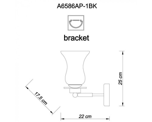 Бра Malia A6586AP-1BK Arte Lamp