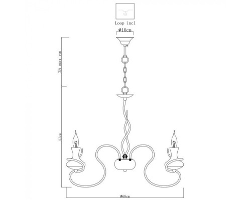 Подвесная люстра Vaso A6819LM-8RD Arte Lamp