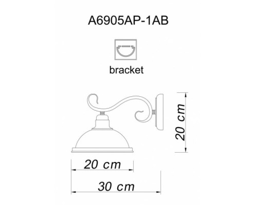 Бра Safari A6905AP-1AB Arte Lamp