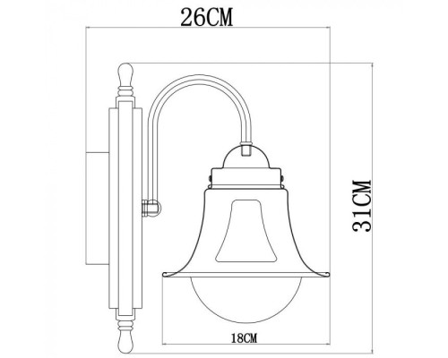 Бра Timone A7006AP-1AB Arte Lamp