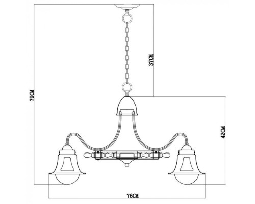 Подвесная люстра Timone A7006LM-6AB Arte Lamp