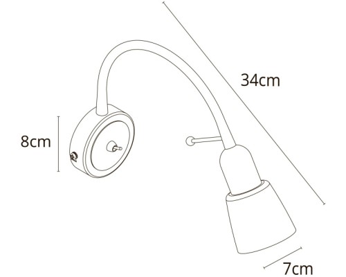 Бра Lettura A7009AP-1BK Arte Lamp