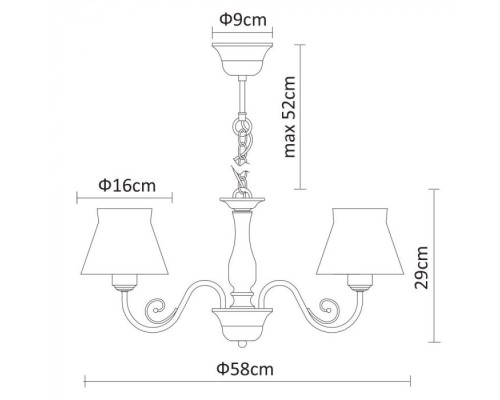 Подвесная люстра Margherita A7021LM-5WH Arte Lamp