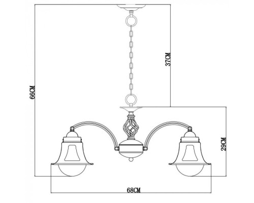 Подвесная люстра Marino A7022LM-5WG Arte Lamp