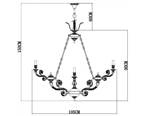 Подвесная люстра Luisa A7024LM-16WG Arte Lamp