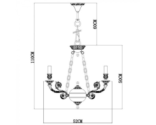 Подвесная люстра Luisa A7024LM-6WG Arte Lamp
