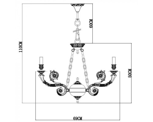 Подвесная люстра Luisa A7024LM-8WG Arte Lamp