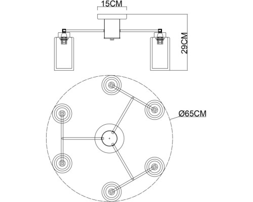 Потолочная люстра Leo A7027PL-6BK Arte Lamp