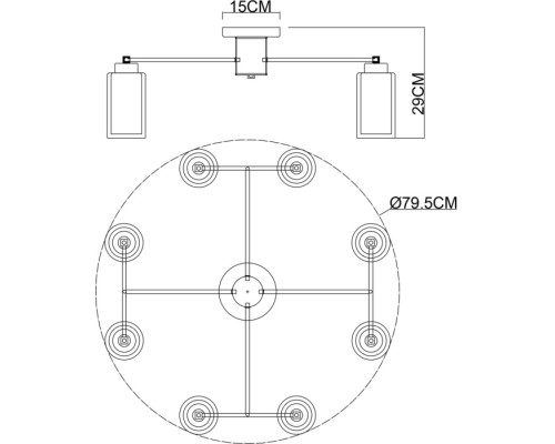 Потолочная люстра Leo A7027PL-8BK Arte Lamp