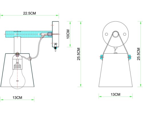 Бра Thomas A7032AP-1BK Arte Lamp