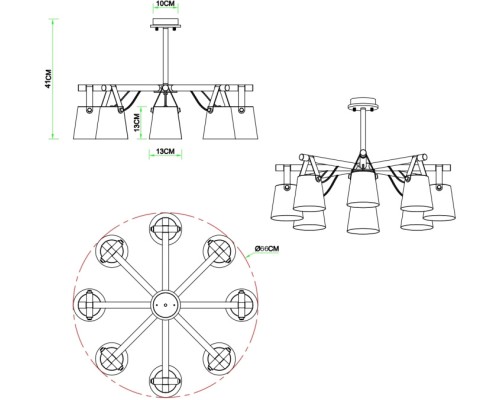 Потолочная люстра Thomas A7032PL-8WH Arte Lamp