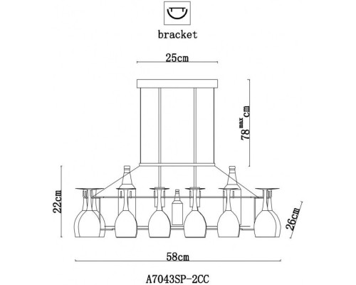Подвесная люстра Bancone A7043SP-2CC Arte Lamp