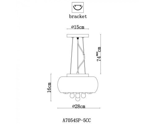 Подвесная люстра Halo A7054SP-5CC Arte Lamp