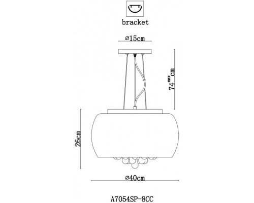 Подвесная люстра Halo A7054SP-8CC Arte Lamp