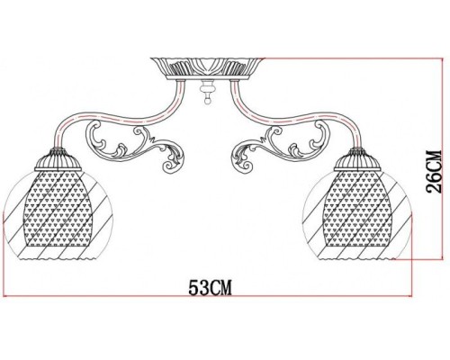 Потолочная люстра Charlotte A7062PL-3WG Arte Lamp