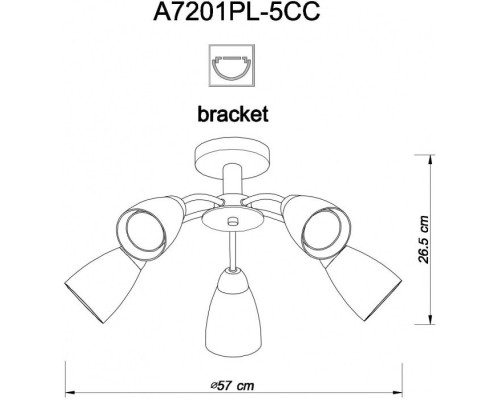 Потолочная люстра Carmela A7201PL-5CC Arte Lamp