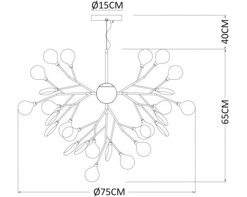 Подвесная люстра Candy A7274SP-36GO Arte Lamp