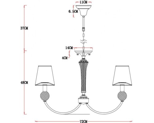Подвесная люстра Gracie A7301LM-6PB Arte Lamp