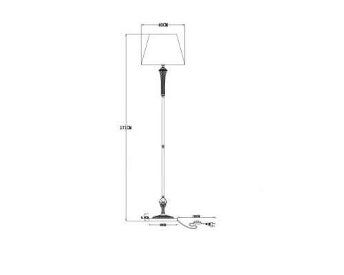 Торшер Gracie A7301PN-1PB Arte Lamp