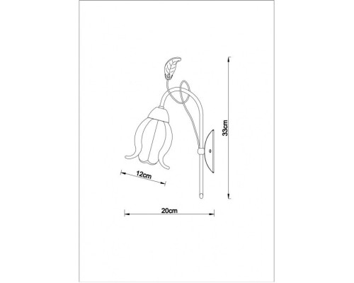 Бра Glamore A7449AP-1BR Arte Lamp