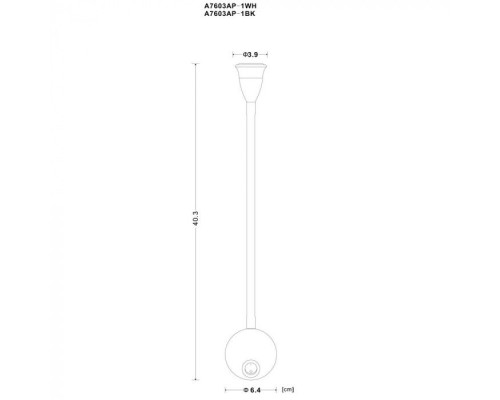 Бра Twist A7603AP-1BK Arte Lamp
