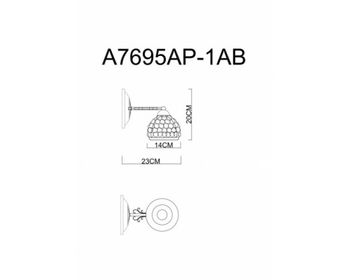 Бра Malina A7695AP-1AB Arte Lamp