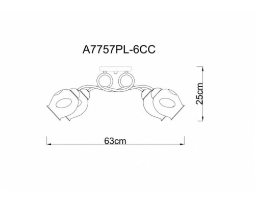 Потолочная люстра Riccio A7757PL-6CC Arte Lamp