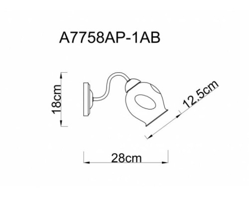 Бра Riccio A7758AP-1AB Arte Lamp