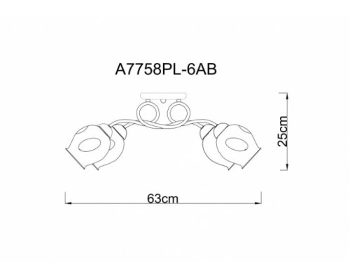 Потолочная люстра Riccio A7758PL-6AB Arte Lamp