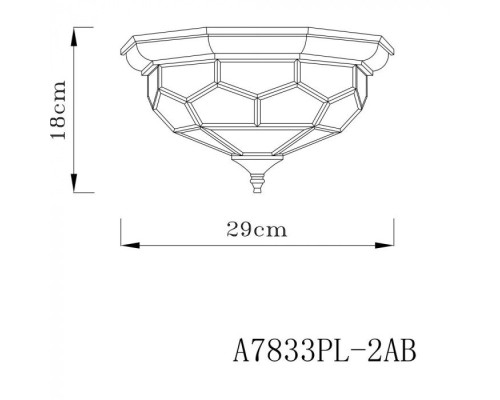 Потолочный светильник Copperland A7833PL-2AB Arte Lamp
