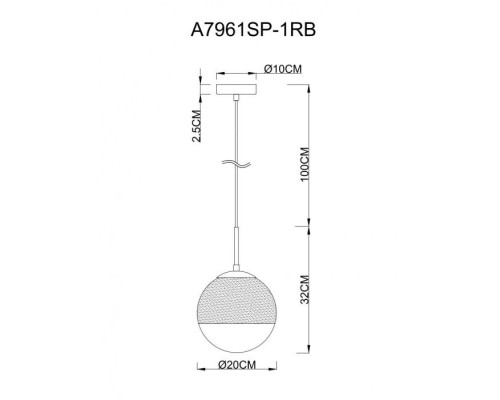 Подвесной светильник Jupiter Copper A7961SP-1RB Arte Lamp