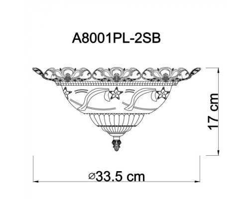 Потолочный светильник Piatti A8001PL-2SB Arte Lamp