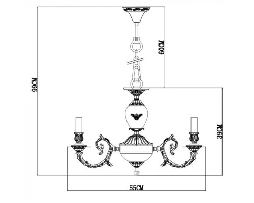 Подвесная люстра Luisa A8020LM-5WG Arte Lamp