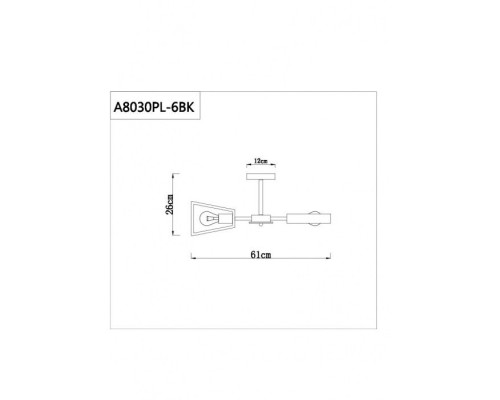 Потолочная люстра Brussels A8030PL-6BK Arte Lamp
