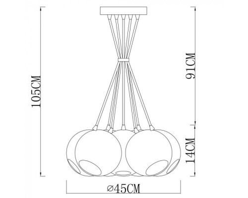 Подвесной светильник Rondo A8072SP-7CC Arte Lamp