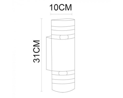 Настенный светильник уличный Metro A8162AL-2BK Arte Lamp
