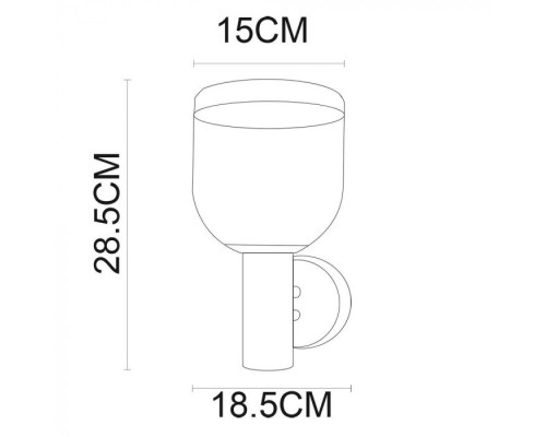 Настенный фонарь уличный Inchino A8163AL-1SS Arte Lamp