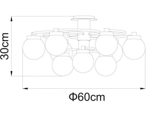 Потолочная люстра Cloud A8170PL-9AB Arte Lamp