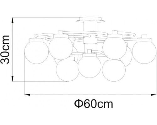 Потолочная люстра Cloud A8170PL-9SS Arte Lamp