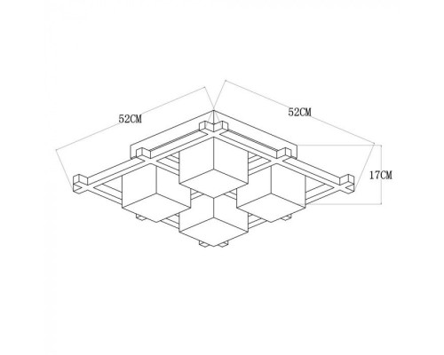 Потолочный светильник Woods A8252PL-4BR Arte Lamp