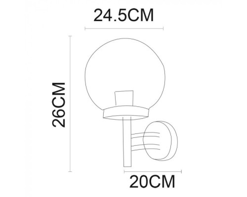 Настенный фонарь уличный Gazebo A8365AL-1SS Arte Lamp
