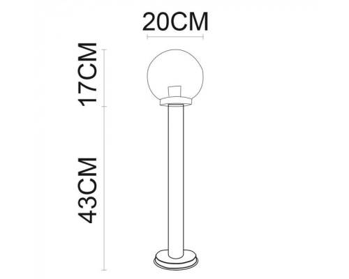 Наземный светильник Gazebo A8366PA-1SS Arte Lamp